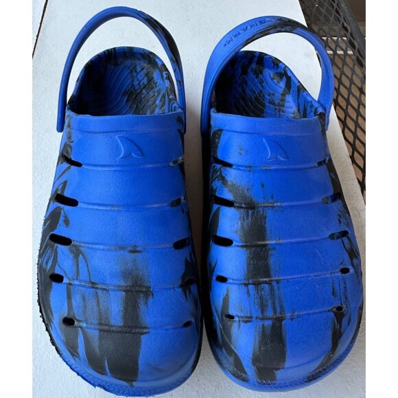 Rugged Shark Brand Blue & Black Clogs Geometric Boy's Size 6W - Picture 14 of 14